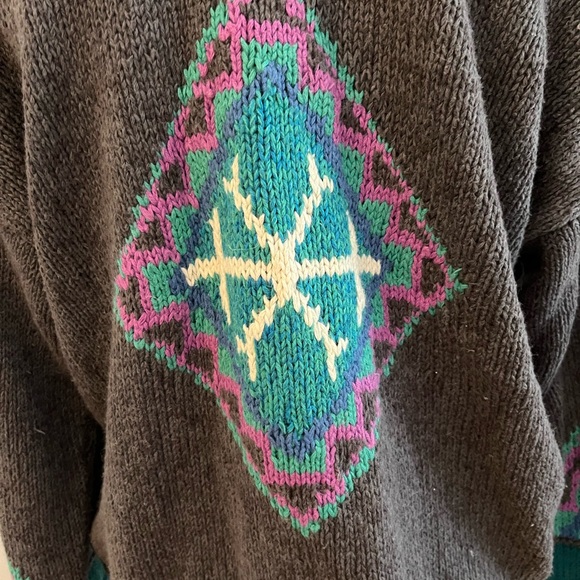 Vintage Segrets Sun Prints Button Front Cardigan Size Small - Picture 2 of 9